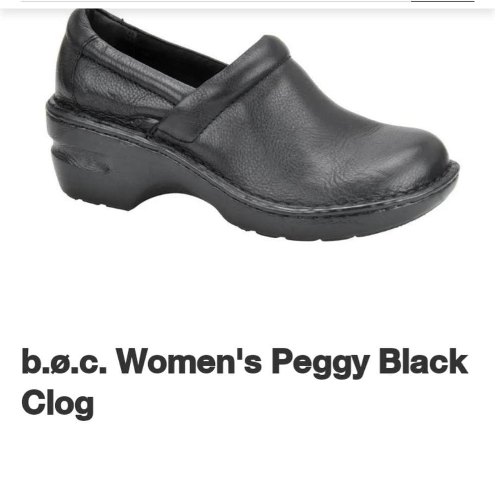 B..C Woman's Peggy Black Clog Size 7 - image 1